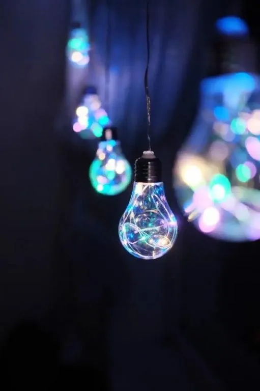 Гирлянда штора "Роса в лампе" от USB, 3x0,6м, 10 ламп, 60мм, 8 режимов, IP44, Мультиколор Де купити