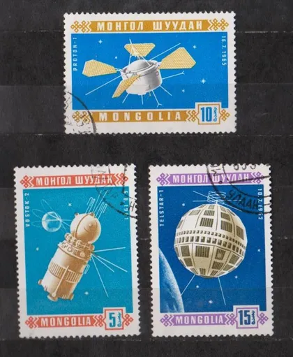 фото, КОСМОС = МОНГОЛИЯ = 1966 г. = гаш.