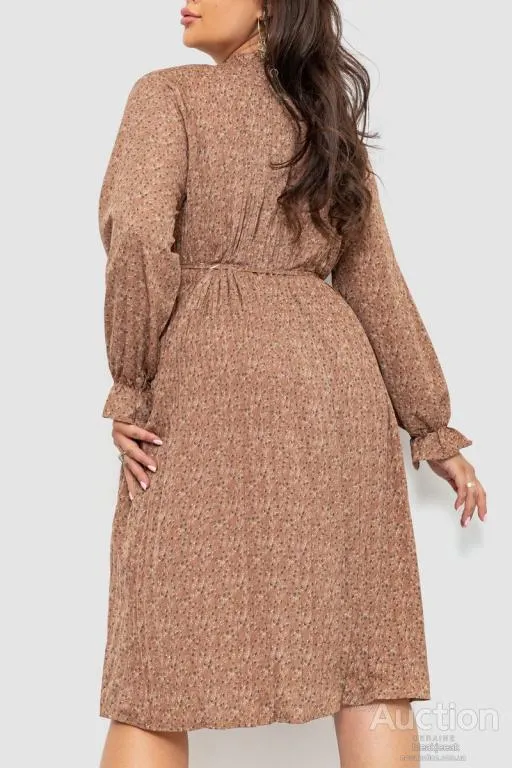 Платье шифоновое  свободного кроя, цвет мокко, 204R701-1 Продаж