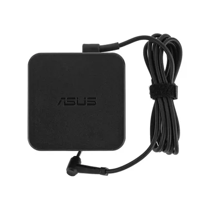фото, Оригінальний блок живлення для ноутбука ASUS 19V, 4.74A, 90W, 4.0*1.35мм, L-подібний роз'єм, black, квадратний, для ASUS Zenbook