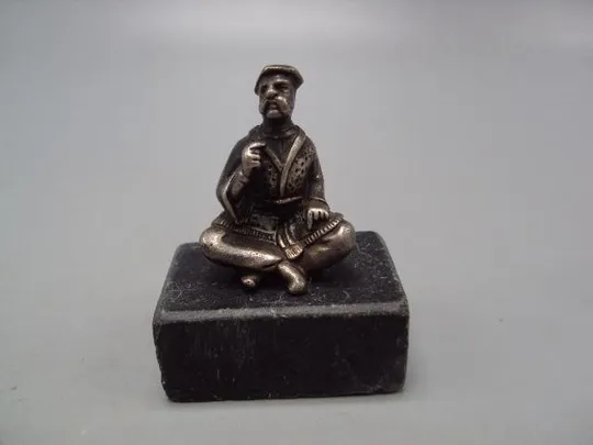 Фигура на подставке статуэтка буддист Далай Лама серебро вес 96,27 г (чистый 44,10 г) №14362 Ціна