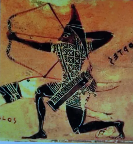 Древняя Ольвия монета лучник натягивает тетиву 4 век до н.э. dv174 З аукціону