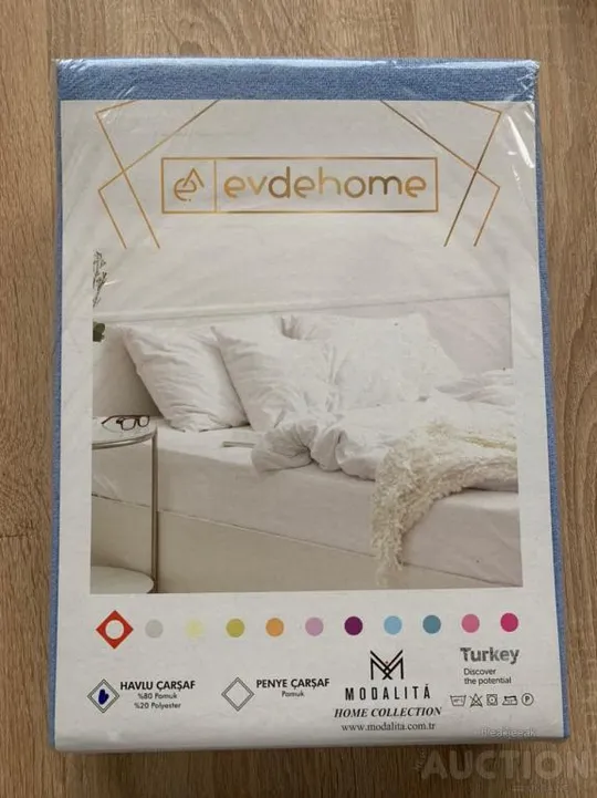 Простирадло махрове на резинці EvdeHoe 210х250 і дві наволочки 50х70 Ціна