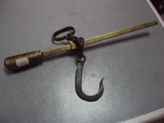 Весы безмен коромысло клеймо ТВК 1916 царизм латунь бронза длина 38,5 см (№40) №11564 Де купити