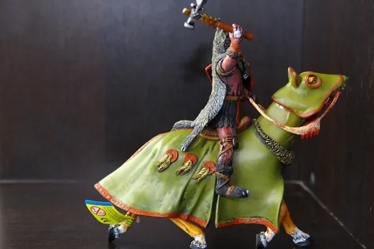 рыцарь воин с ударным молотом на коне  90-100мм PLASTOY Франция Де купити