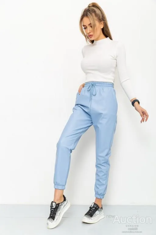 Купити Лосины женские на флисе, цвет голубой, 164R150