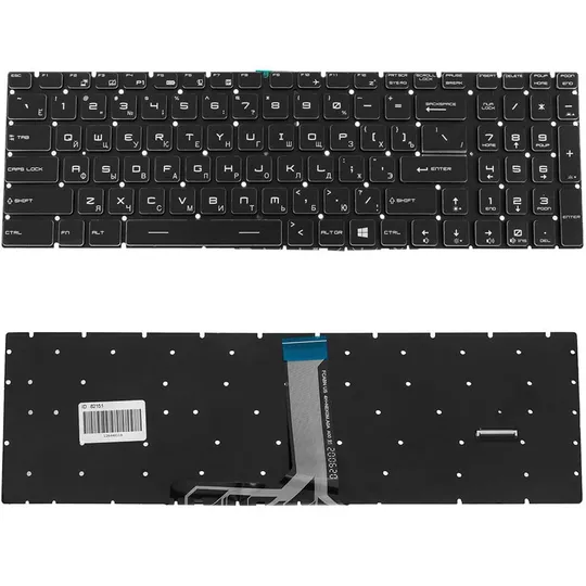 Купити Клавіатура для ноутбука MSI (GE63, GE73) rus, black, без фрейма, підсвічування клавіш (RGB per key) (оригінал)