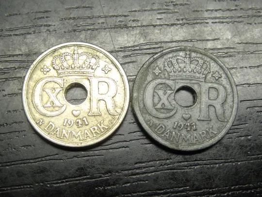 10 оре Данія 1941 (два різновиди) Ціна