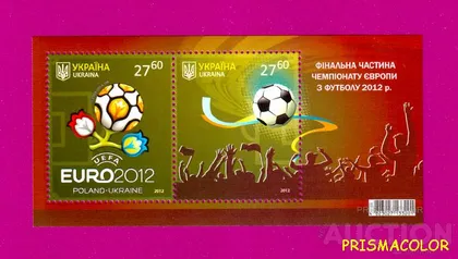 фото, ** УКРАИНА 2012 N1207-1208 (b98) блок Финальная часть ЕВРО-2012