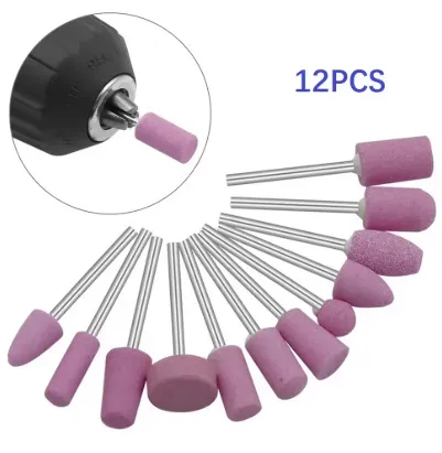 фото, Абразивні насадки з хвостовиком 12 шт.для гравера, бормашини.