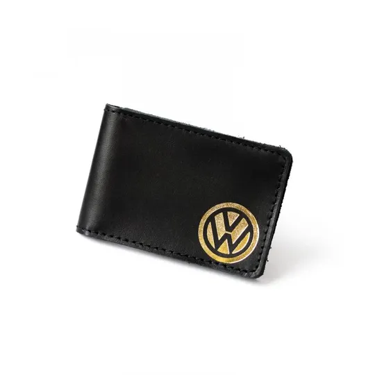 Обкладинка для автодокументів з логотипом &quot;Volkswagen&quot; чорна з позолотою. Ціна