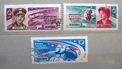 фото, ПОЛЕТ В.БЫКОВСКОГО и В.ТЕРЕШКОВОЙ = СССР - СРСР = 1963 р. = гаш. &