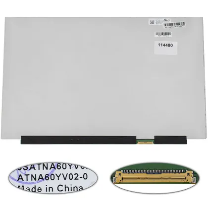 фото, Матриця 16.0" ATNA60YV02-0 (3840*2400, 40pin(eDP, 550cd/m2, 100% DCI-P3, IPS), OLED, SLIM(без планок та вушок), глянець, роз'єм