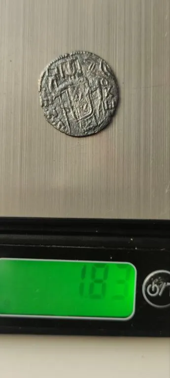 Аспр Мануила 1 ,"EVGENIO" Трапезунд, Серебряная монета 13 века , кладовая  mp734 Продаж
