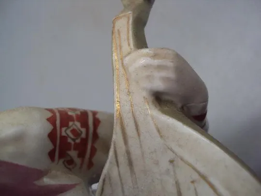 Фигура фарфор Старый Киев бандуристка девушка с бандурой играет на бандуре высота 20,5 см №14207 Інтернет-аукціон