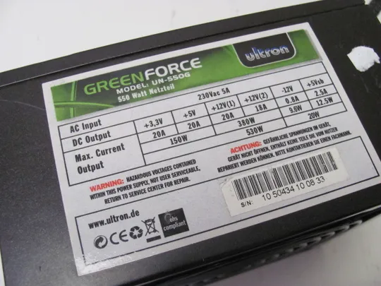 4248 блок живлення для ПК GREEN FORCE UN-550G  НІМЕЧЧИНА Де купити