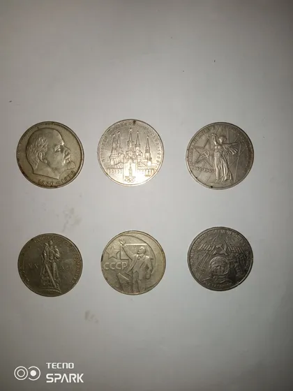 фото, 1 рубль ювілейний.6 шт.