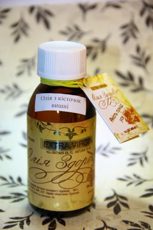Масло вишневых косточек холодного отжима (100мл) стеклянная бутылка Ціна