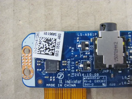 номер0356-21 плата USB AUDIO ZBU10 LF-A961P 0KCXKT  кнопка вкл  для Dell Latitude P40G  E7450 7450 оригінал Інтернет-аукціон