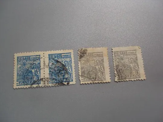 марки сцепка Бразилия стандарт рабочие профессия лот 4 шт гаш №2122 Ціна