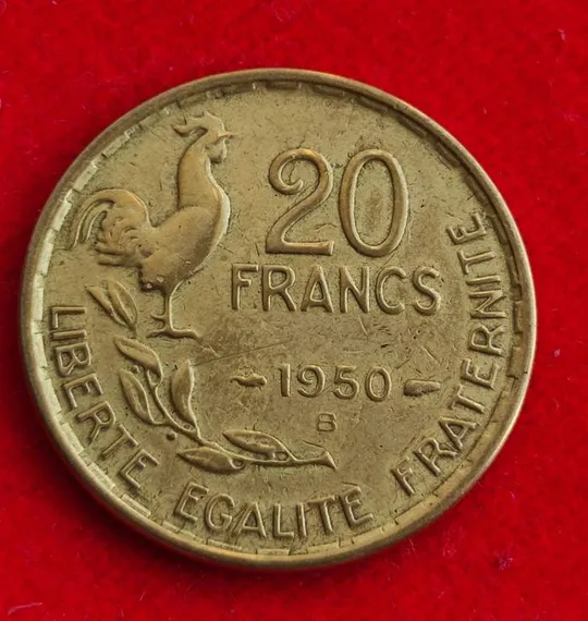 Купити Монета 20 франков Франция 1950г Петух nd762.