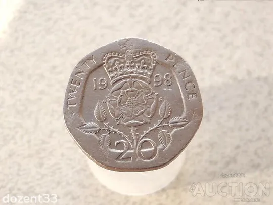 20 пенсів 1998 рік Велика Британія Королева Єлизавета II (644+) Ціна