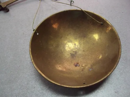 Весы 100 г латунь ссср длина 19 см, диаметр 11 см (№781) №11550 Недорого