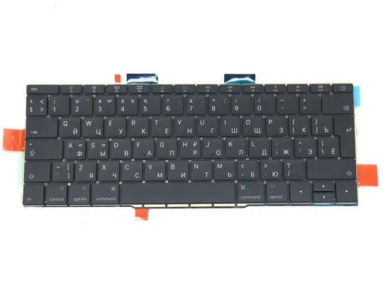 Клавиатура для APPLE MLL42LL, MPXQ2LL (2016, 2017) (RU BLACK, Вертикальный Enter с подсветкой). З аукціону