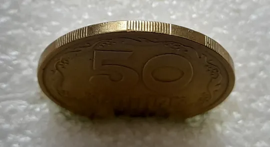 (5468) 50 копійок 1992 2.1ААм поворот (порушення соосності) (50 копеек 1992 2.1ААм) Де купити