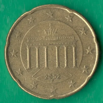 фото, 20 євроцентів 2002 року F Німеччина [ГТ]