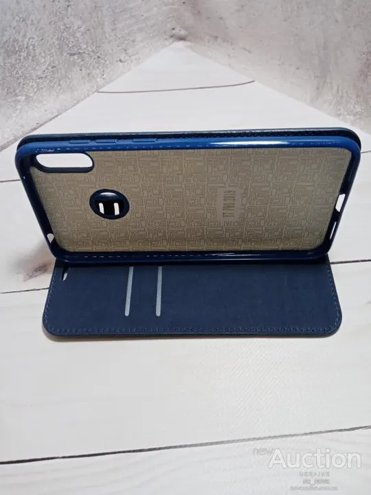 Чохол-книжка Leather Folio (high copy) для Huawei Y7 Pro 2019 синій Продаж