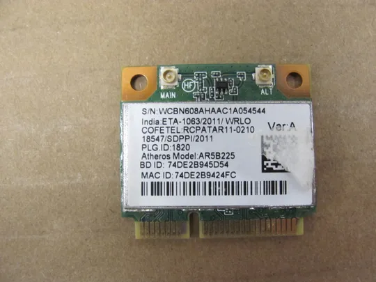 Купити номер0202-16 WI-FI модуль ANATEL AR5B225  0655-11-65345  для  ACER Aspire S3 S3-951 MS2346 оригінал