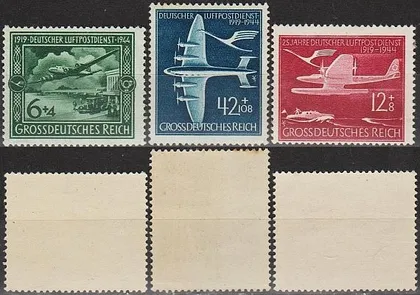 фото, 1944 - Рейх - 25 років авіапошти Mi.866-68 **