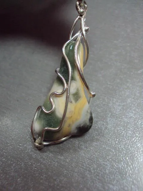 Подвеска кулон агат авторская работа серебро 925 проба Украина 7 г 6 см №11907 Продаж