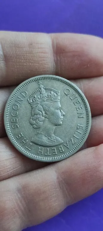 1 доллар 1960 год монета Гонконга королева Елизавета Вторая gt876 З аукціону