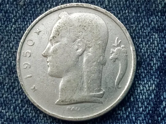 Бельгия, 5 франков (1950 г.)  «BELGIQUE» Ціна