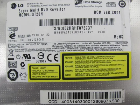 номер0292-23 DVD-привод GT20N для MEDION Akoya E6214 E6220 P6620 P6630 P6622 оригінал Продаж