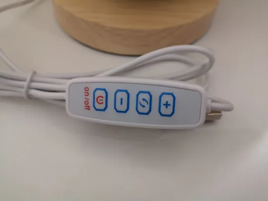 Місячна лампа Світлодіодна настільна лампа з місяцем Дерев’яна настільна куля Світло з лляною кулькою з регулюванням яскравості Абажур з ротанга Спальня Приліжкова нічниця Домашній декор (17) Інтернет-аукціон