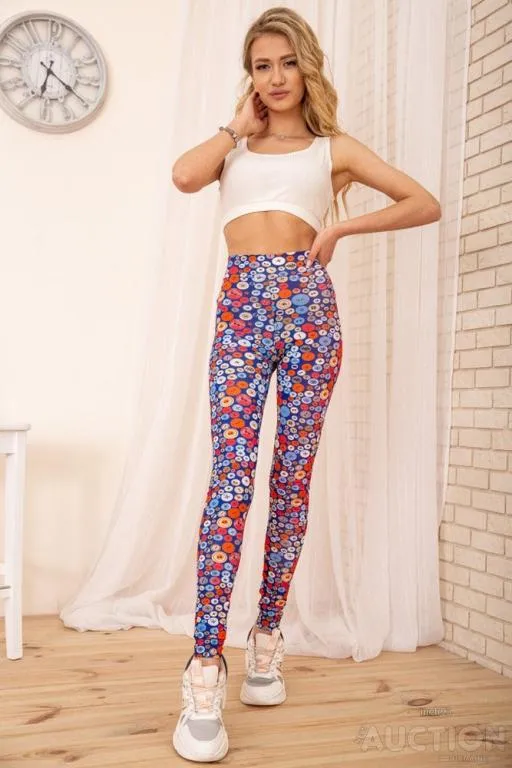 Купити Лосины женские с утяжкой и принтом, цвет Синий, 172R12-2