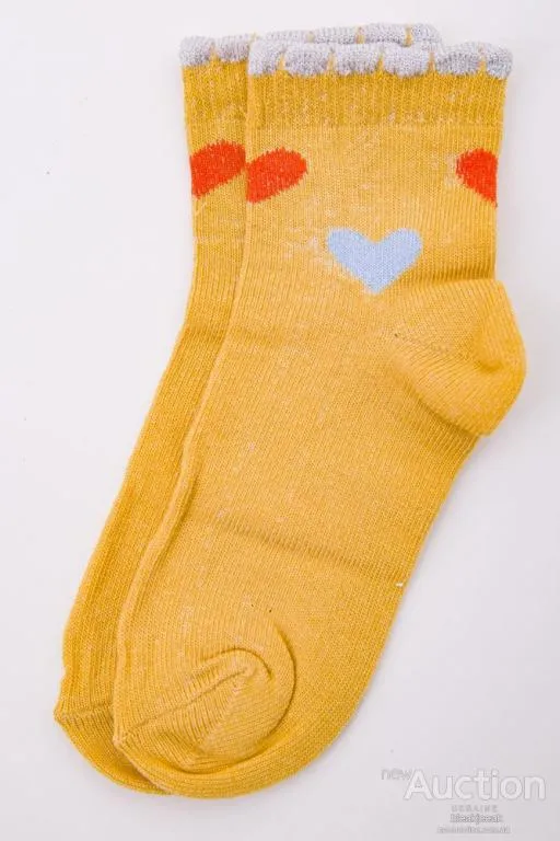 Хлопковые детские носки, горчичного цвета, 167R601-1 Ціна