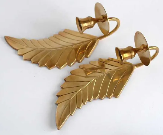 Свічники підсвічники настінні Крила 2 шт, латунь, Німеччина Де купити