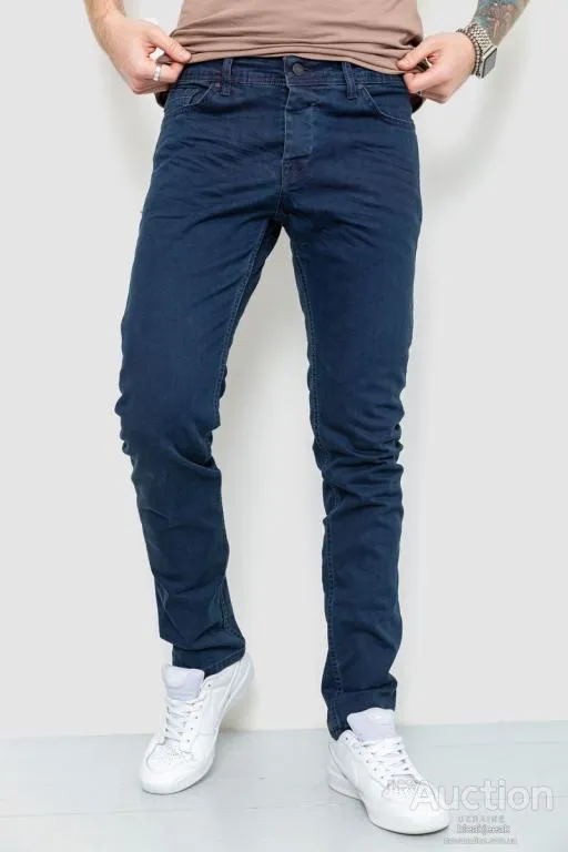 Джинсы мужские однотонные, цвет синий, 157R0159 Ціна