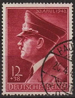 фото, 1942 - Рейх - 53 роки Гітлера Mi.813 _8.0 € _гаш