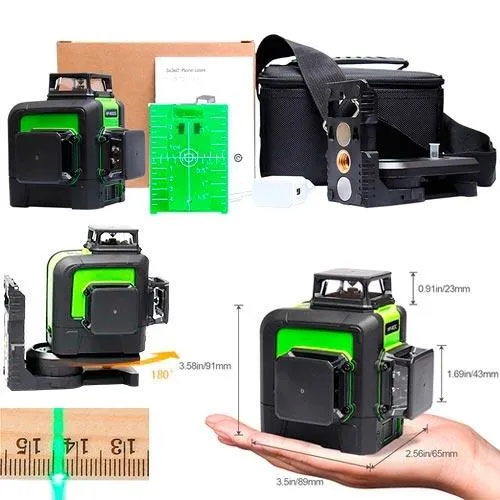 Купити Профессиональный лазерный уровень нивелир 12 линий 360 Huepar 903CG приемник