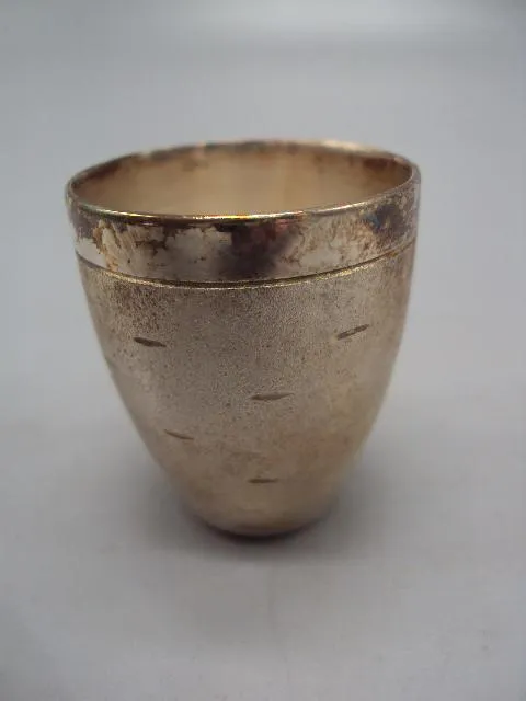 Рюмка стопка мнц посеребрение высота 4 см, диаметр 3,5 см №13746 Ціна