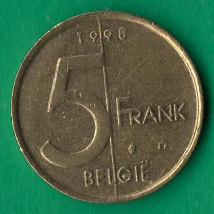 фото, 5 франків 1998 року Belgie [КВ]