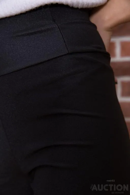 Черные лосины, из эко-кожи, с утягивающим эффектом, 164R1497 Де купити