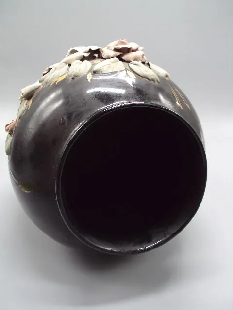 Ваза фарфор Барановка цветы розы высота 27 см, диаметр 11,4 см №14042 Недорого