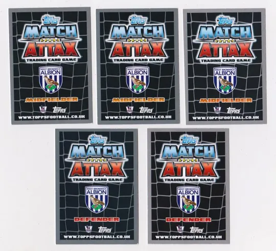 Купити Футбольные карточки MATCH ATTAX 2011-2012 Premier League =Футбольный клуб West Bromwich Albion =5 шт