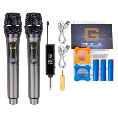 Купити Караоке система, 2 беспроводных динамических микрофона, G-Mark X220U